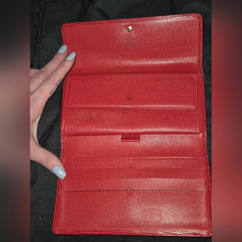 Louis Vuitton red epi Long Wallet  Authentic - Picture 5 of 8